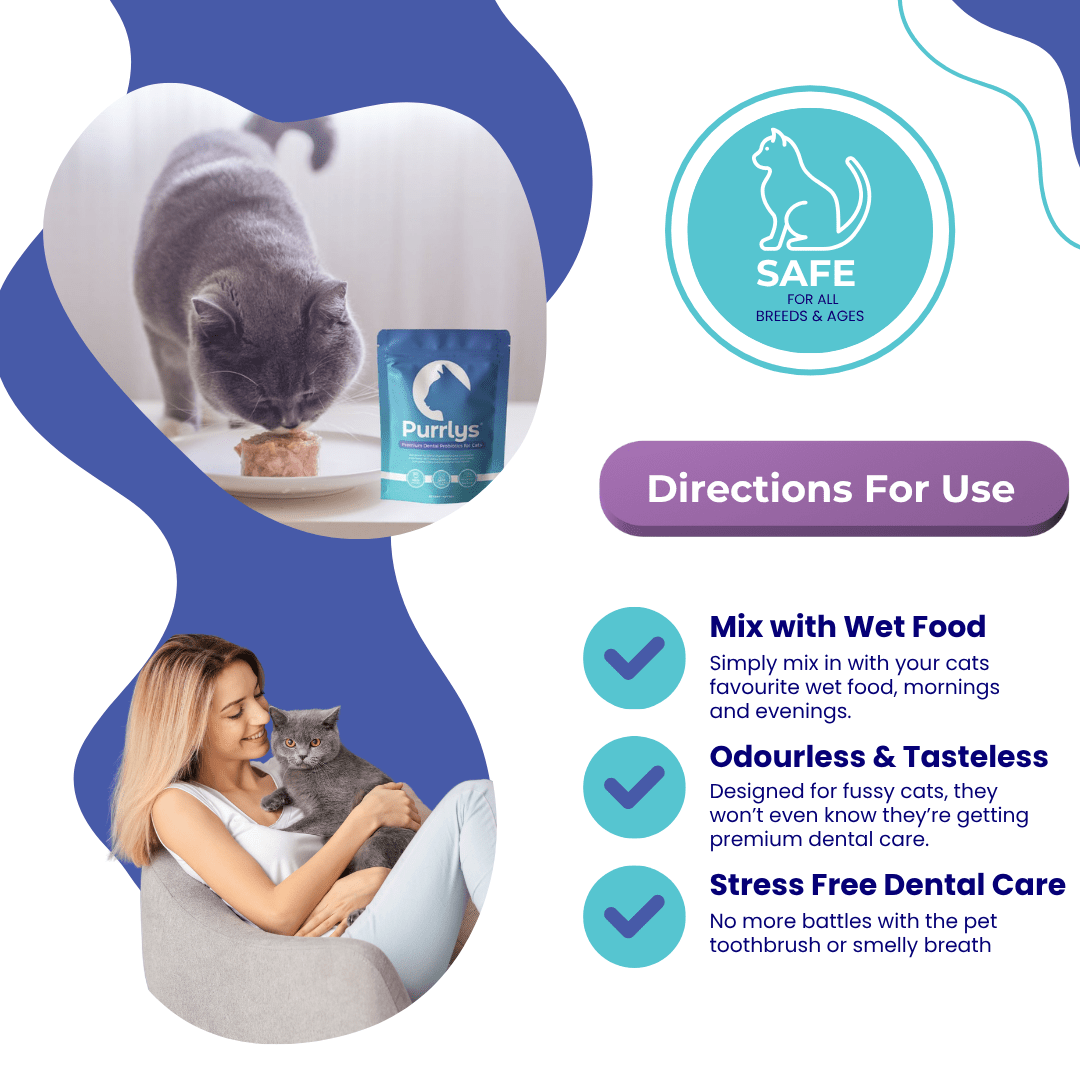 Premium Dental Probiotics for Cats - Purrlys®