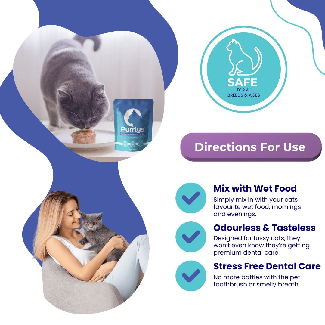 Premium Dental Probiotics for Cats - Purrlys®